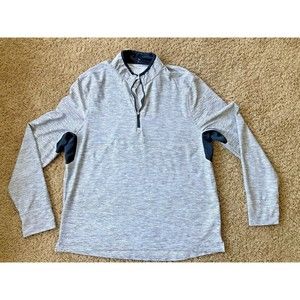 Champion DuoDry Womens L Collared 1/4 Zip Long Sleeve Thumbholes Black/White